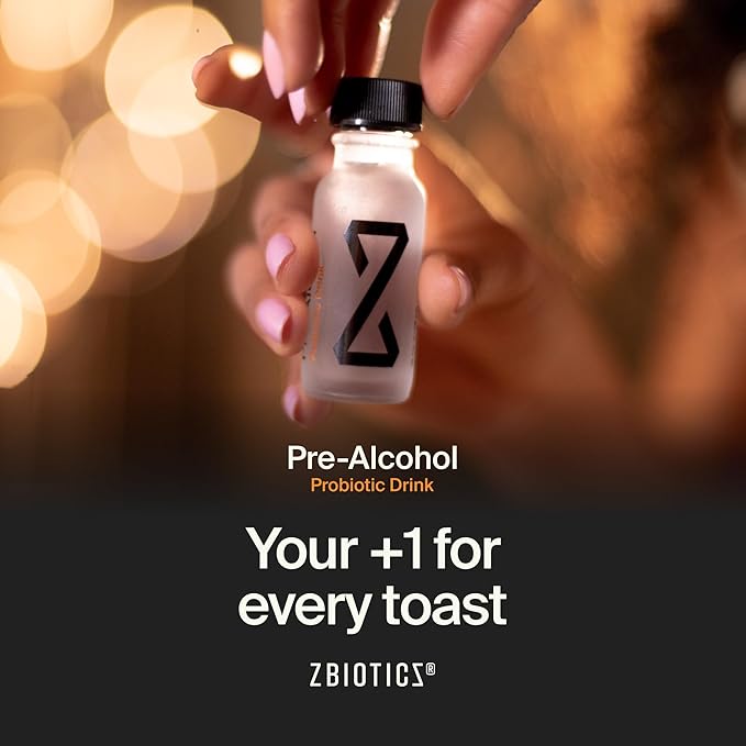 ZBiotics — Feel Better After Drinking Wake Up Refreshed Science-Backed Patented Probiotic for Easier Mornings Travel-Friendly 6-Pack of 0.5 Fl Oz Bottles