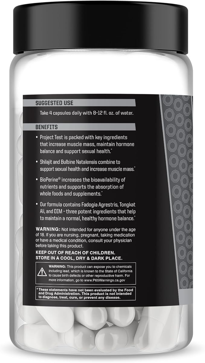 Anabolic Warfare Project Test Support Muscle Mass &amp Strength* Manage Hormone Health* Support Sexual Health* Made with Botanicals