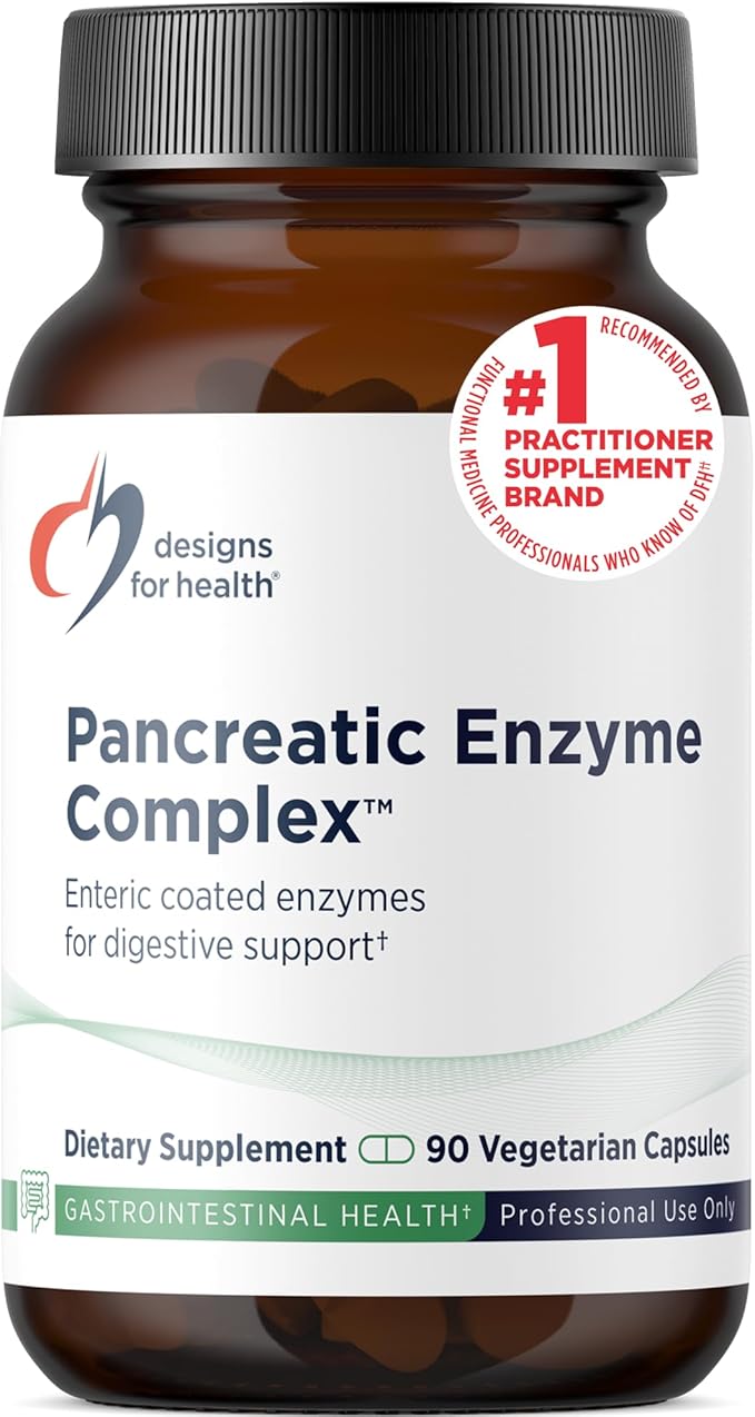 Designs for Health Pancreatic Enzymes Complex - Digestive Enzymes + Bromelain Supplement - Support Digestion + Gut Health - Delayed Release Capsule with Pancreatic Enzyme Ox Bile (90 Capsules)