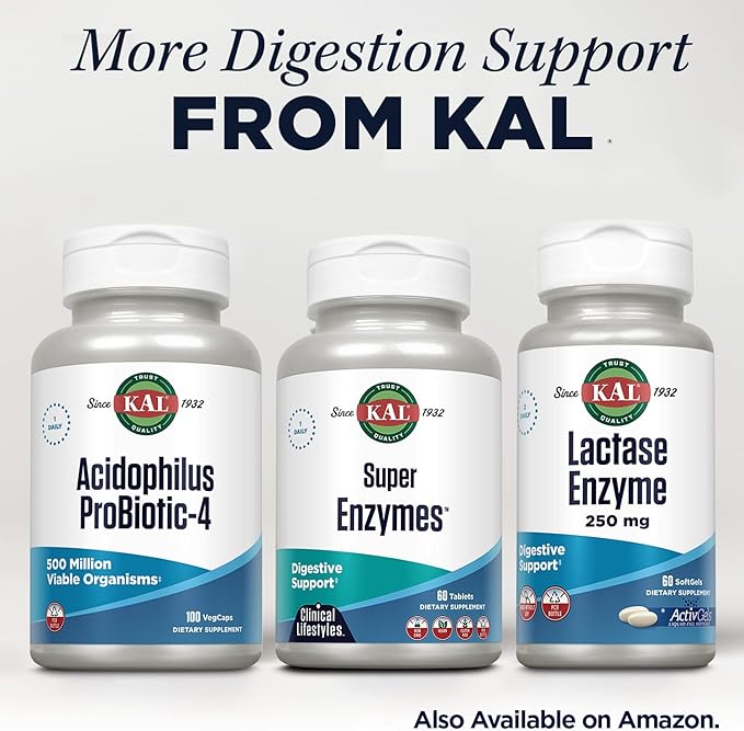KAL Super Enzymes Tablets 60 Count
