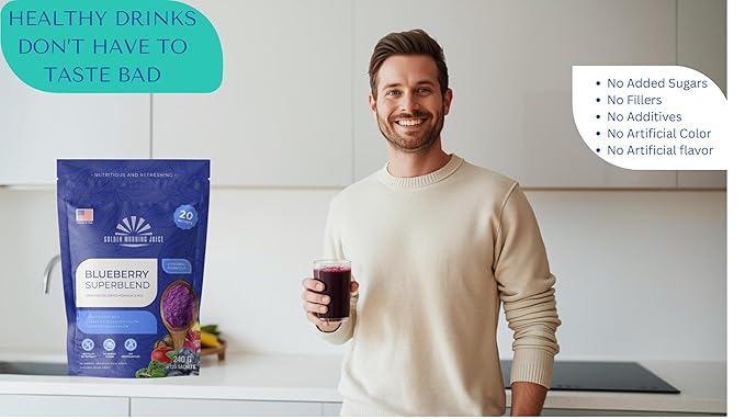 Blueberry Superblend: 100% Freeze-dried Powder Superfoods blend Juice BlueberryPomegranatePurple Sweet PotatoAvocadoApple Monk fruits No Added Sugar No Filler Just pure natural goodness!