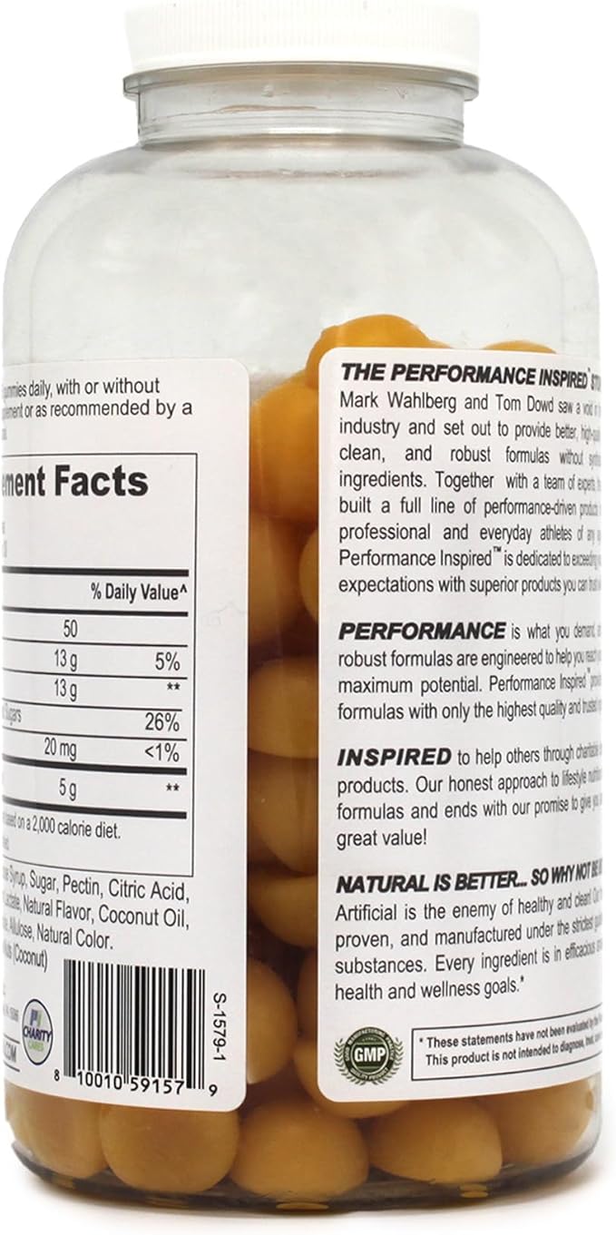 PERFORMANCE INSPIRED Creatine Gummies – 5g Creatine Monohydrate – Muscle Recovery &amp Strength Support – Lemon Flavor – 150 Count