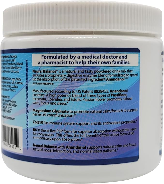 NEURAL BALANCE Anandanol with Proprietary Digestive Enzyme Blend (Powder 2 Pack)
