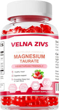 Magnesium Taurate Gummies 1800mg Magnesium Taurate Supplement High Absorption&amp chewable for Kid and Adults Muscle and Heart Health Support Vegan Gluten Free 60 Counts