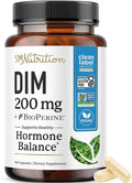 DIM Supplement 200 mg (120 Ct) | Estrogen Balance for Women &amp Men | Hormone Balance Hormonal Acne Supplements Menopause Antioxidant &amp PMS Support | Non-GMO Vegan Soy Free | 4 Month Supply