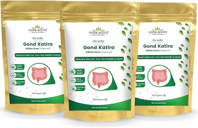 Gond Katira 100g Natural Body Cooling &amp Hydrating Superfood Supports Digestion &amp Gut Health Rich in Fiber &amp Nutrients Perfect for Summer Drinks Desserts &amp Ayurvedic Wellness (Pack of