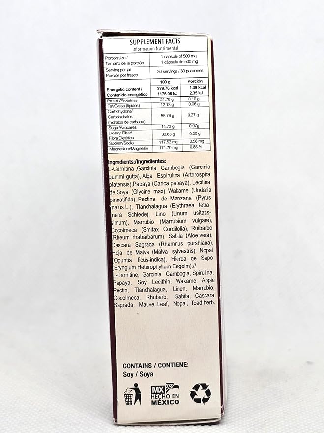Less-Less Natural Capsules 500mg with Papain 30 Capsules
