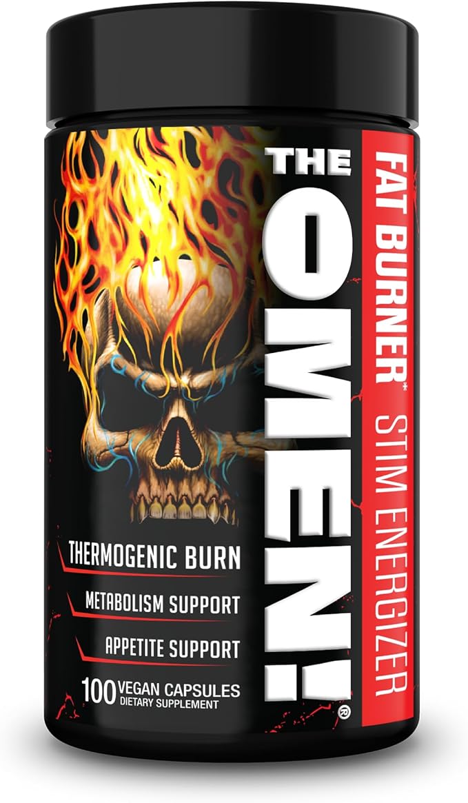 JNX SPORTS The Omen! Thermogenic Fat Burner – Fat Burner for Men &amp Women with Acetyl-L-Carnitine | Appetite Suppressant &amp Weight Loss Supplement | 100 Capsules