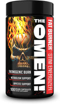 JNX SPORTS The Omen! Thermogenic Fat Burner – Fat Burner for Men &amp Women with Acetyl-L-Carnitine | Appetite Suppressant &amp Weight Loss Supplement | 100 Capsules