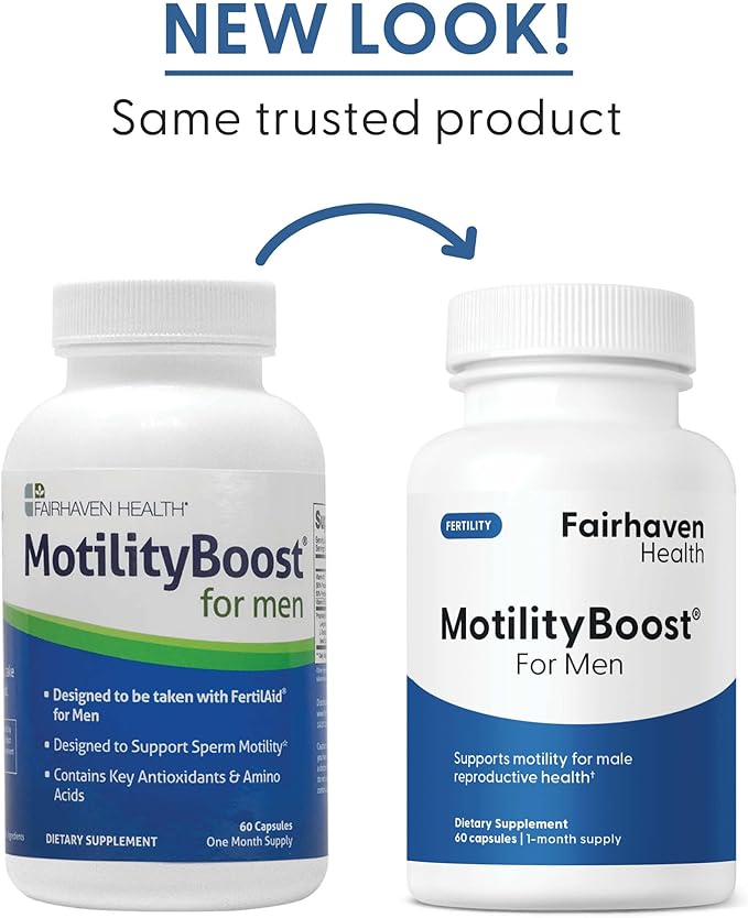 Fairhaven Health FertilAid for Men MotilityBoost and Countboost Combo | Fertility Supplements for Men | Male Fertility Supplement with Conception for him Prenatal Vitamin