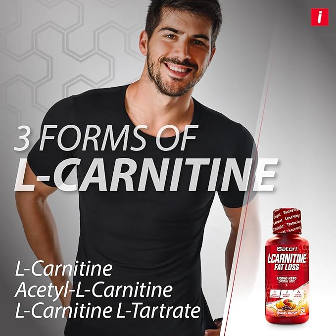 iSatori L-Carnitine 1500 Liquid L-Carnitine with Acetyl L-Carnitine Mixed Berry Flavor (24 Servings) &amp Malibu Beach Flavor (24 Servings)