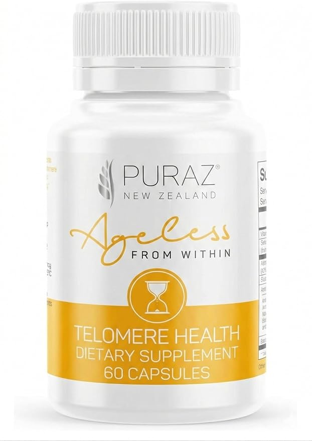 Telomere Supplements with Potent Astragalus Root Extract &amp Collagen – Advanced Anti Aging Supplement – Telomere Lengthening for Longevity DNA Repair &amp Antioxidant Defense – 60 Capsules
