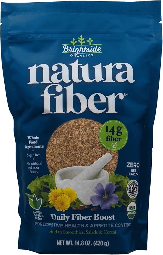 All-Natural Organic Fiber Powder Supplement Plant-Based Whole Food Ingredients No Artificial Colors or Flavors