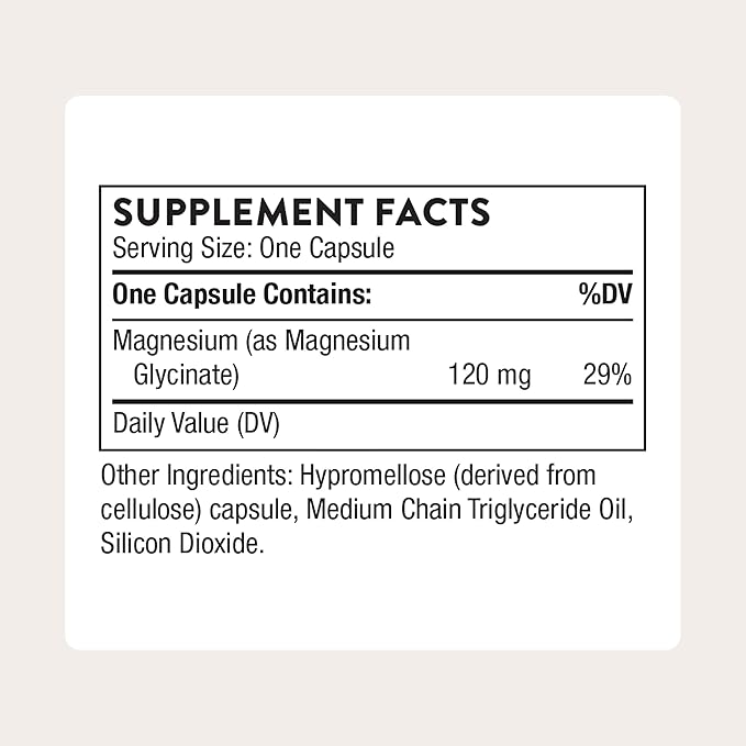 THORNE - Magnesium Glycinate - Supports Restful Sleep Muscle Relaxation Heart Health &amp Metabolism* - Chelated Magnesium Capsules - Third-Party Certified - Gluten Dairy &amp Soy-Free - 90 Servi