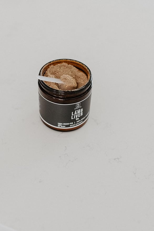 Narrow Way Nutrition Lamb Liver Regeneratively Raised in New Zealand 135G 100% Grass-Fed &amp 100% Grass-Finished 45 Day Supply at 1 Scoop (3G) Daily