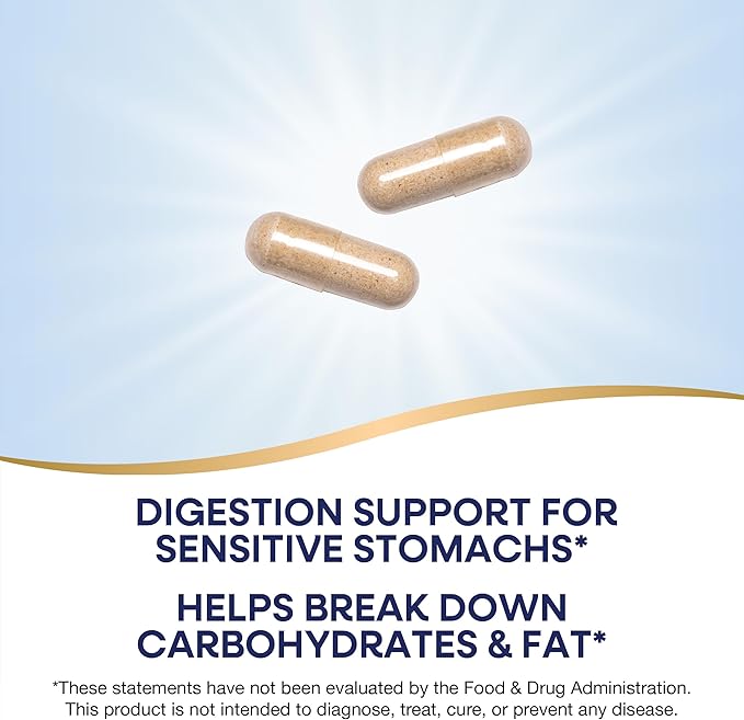 Nature's Way Acid Ease Digestive Support Supplement for Sensitive Stomachs* Marshmallow Root Extract Slippery Elm Bark Digestive Enzymes 180 Vegan Capsules (Packaging May Vary)