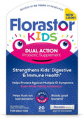 Florastor Kids Dual Action Probiotic Supplement Strengthens Kids' Digestive &amp Immune Health 20 Easy-to Mix Powder Sticks Packaging May Vary