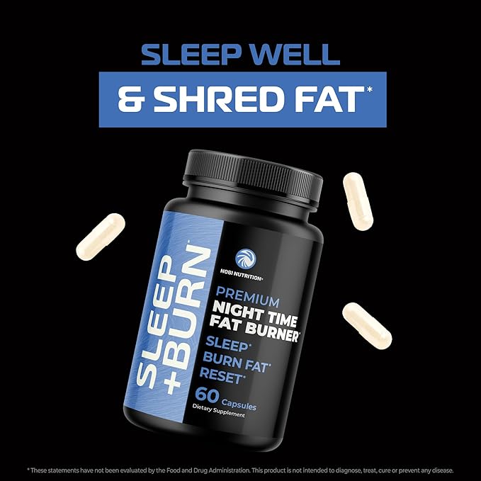 Night Time Fat Burner to Shred While You Sleep | Belly Fat Burner Carb Blocker &amp Weight Loss Support Supplements | Lose Weight Support Metabolism &amp Fall Asleep Fast | 60 Nighttime Diet Pills