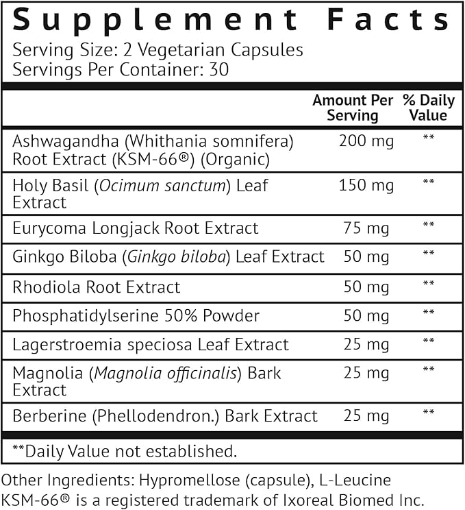 VitaMonk CortiTrax Natural Cortisol Blocker - Doctor Formulated Cortisol Manager Cortisol Support &amp Cortisol Reducer (Already Within Normal Ranges)- 60 Capsule Cortisol Supplement