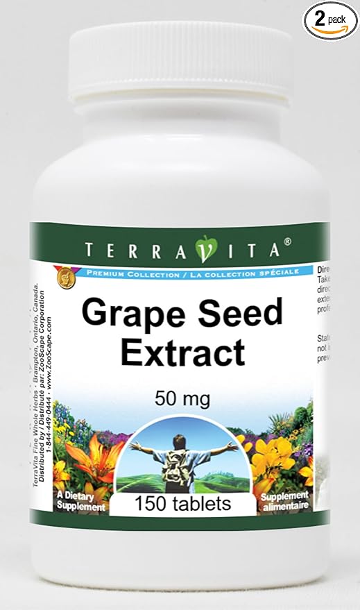 Grape Seed Extract - 50 mg (150 Tablets ZIN: 406583) - 2 Pack