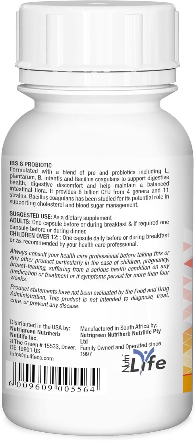 IBS 8 Probiotic Capsules 60 Count