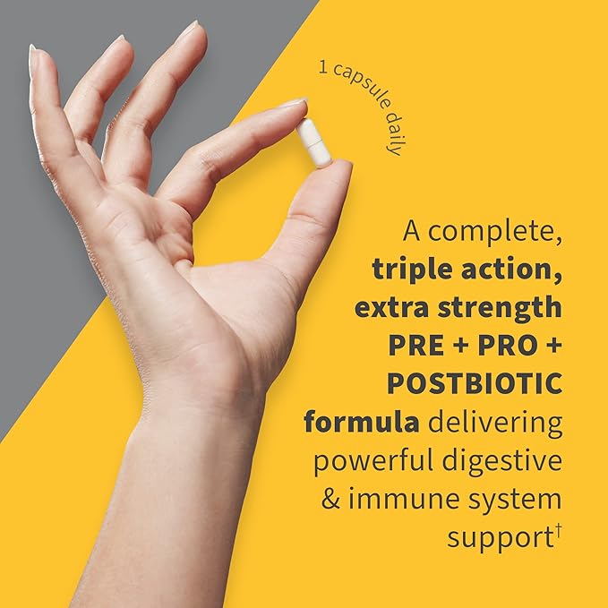 Garden of Life Dr. Formulated Pre Post &amp Probiotics 100 Billion CFU Once Daily 3-in-1 Complete Probiotics Prebiotics &amp Postbiotics Supplement for Women and Men – Extra Strength 30 Day Suppl