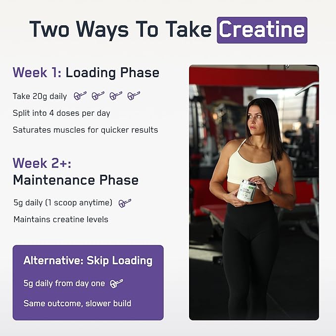 SteelFit Creapure Pure Creatine Monohydrate Powder for Men &amp Women Grape - Flavored Creatine Gym Workout Supplements for Lean Muscle Gain Brain Health &amp Strength Building - 30 Servings