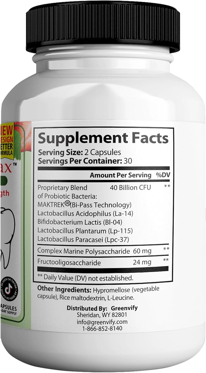Puredentum Max for Gums and Teeth Health &amp Fresh Breath - 40 Billion CFU Advanced Oral Probiotics for Mouth Bad Breath Capsule Supplement
