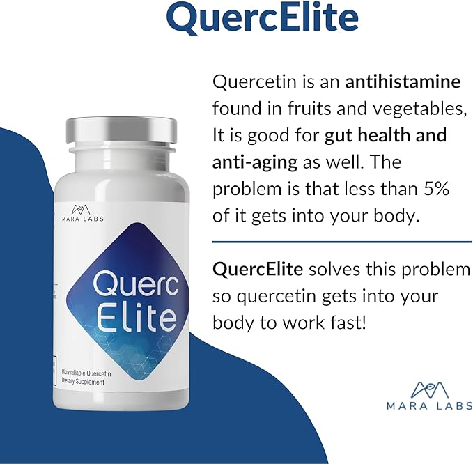 Mara Labs QuercElite Bioavailable Quercetin | 350 mg Quercetin and 250 mg Broccoli Seed Complex | 30 Vegan Capsules