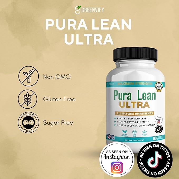 Pura Lean Ultra Maximum Strength Dietary Supplement All Natural Ingredients 60 Capsules 30-Day Supply (2)