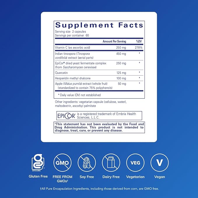 Pure Encapsulations Aller-Essentials | Hypoallergenic Dietary Supplement for Healthy Immune Response and Nasal Function | 120 Capsules