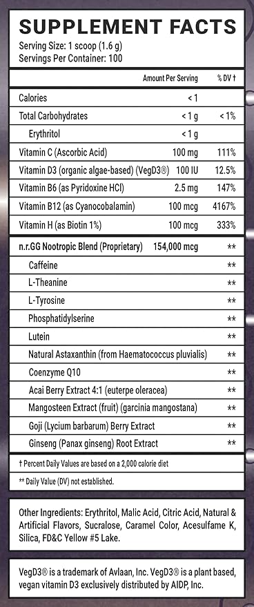 Gamer Supps GG Energy - Crusaderade by SwaggerSouls (100 Servings) - Keto Friendly Gaming Energy and Nootropic Blend Sugar Free + Organic Caffeine + Vitamins + Immune Support Powder Drink
