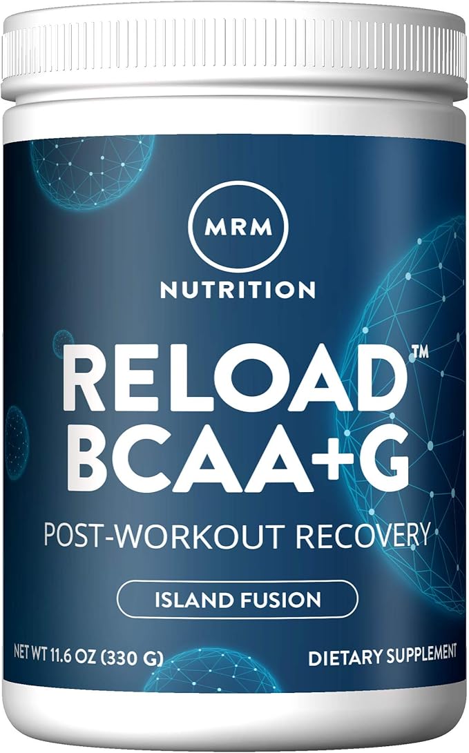 MRM BCAA+G Reload Post-Workout Powder-For Women &amp Men-BCAA &amp L'Glutamine with CarnoSyn Beta-Alanine Amino Acids Muscle Recovery &amp Hydration Keto Vegan Gluten Free - 26 Servings Islan