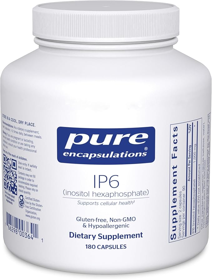 Pure Encapsulations IP6 (Inositol Hexaphosphate) | Hypoallergenic Antioxidant Support for Breast Colon and Liver Cell Health | 180 Capsules