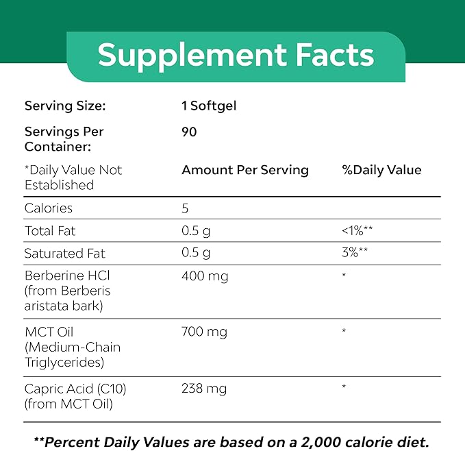 Berberine 400mg 90 Softgels from