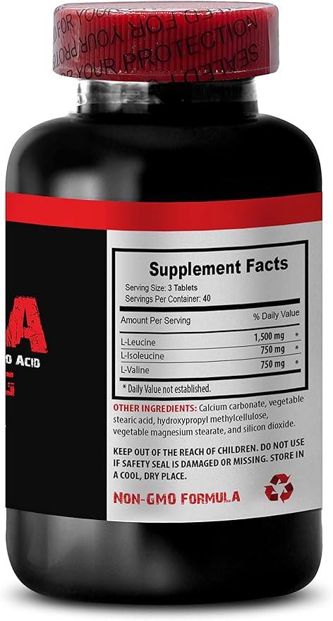 VIP Supplements Workout Pills for Men and Women - BCAA 3000 MG - BRANCHED Chain Amino Acid - leucine isoleucine and valine 1 Bottle (120 Tablets)