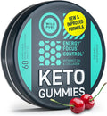 MCT Oil Keto Gummies Collagen Metabolism Booster - Pre Workout Gummy Energy Chews Keto Candy - Physical and Mental Energy Low Carb Low Calorie - 60 Cherry Collagen Gummies For Women and Men