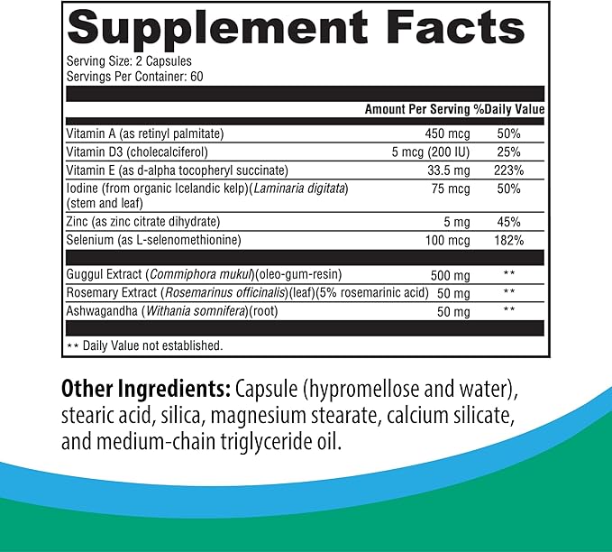 Rootcology by Izabella Wentz | Thyroid Conversion Support | Specialized Blend of Nutrients and Herbs for Thyroid Support | 120 Capsules 60 Servings