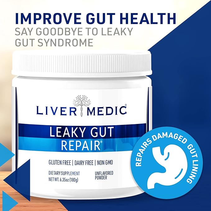 Leaky Gut Repair Supplement - Glutamine Slippery Elm Quercetin Licorice Root. Supports IBS Heartburn Bloating Gas Constipation SIBO Energy Levels Skin Unflavored Powder 180g