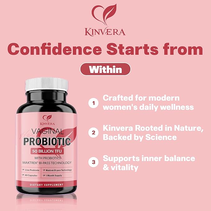 Probiotics for Women with Prebiotics – 50 Billion CFU – Digestive Immune &amp Vaginal Health – 60 Capsules