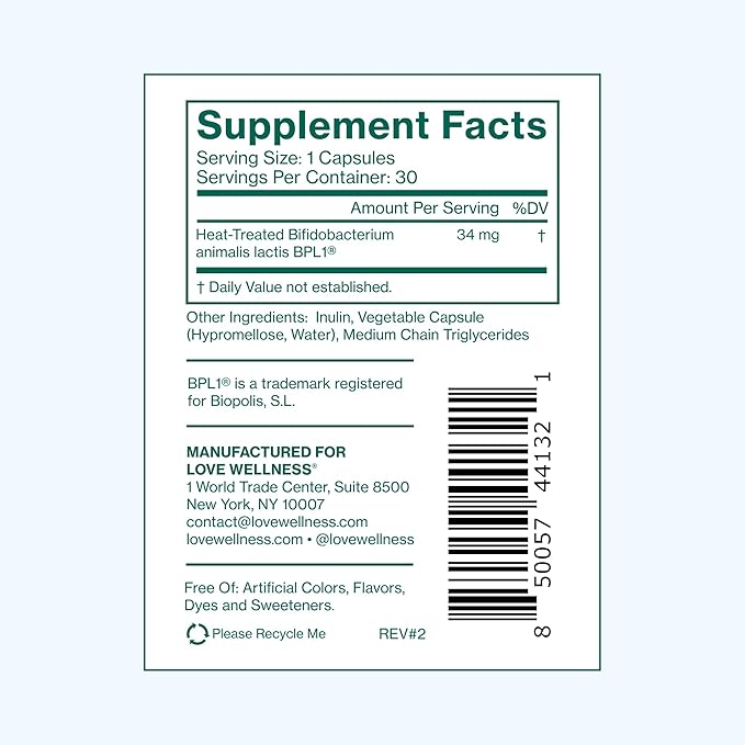 Love Wellness Hello Burn Activate | Support Visceral Fat Burn with HT BPL1 Postbiotic | Supports Healthy Waist Circumference Longevity and Metabolic Wellness | 30 Count (Pack of 2)