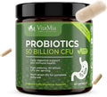 VitaMia Probiotics 50 Billion CFU Probiotic + Prebiotic Fiber Capsules 60 Count 11 Strain Formula – Daily Digestive Balance Gut &amp Immune Wellness for Men &amp Women – Vegan &amp Gluten Free
