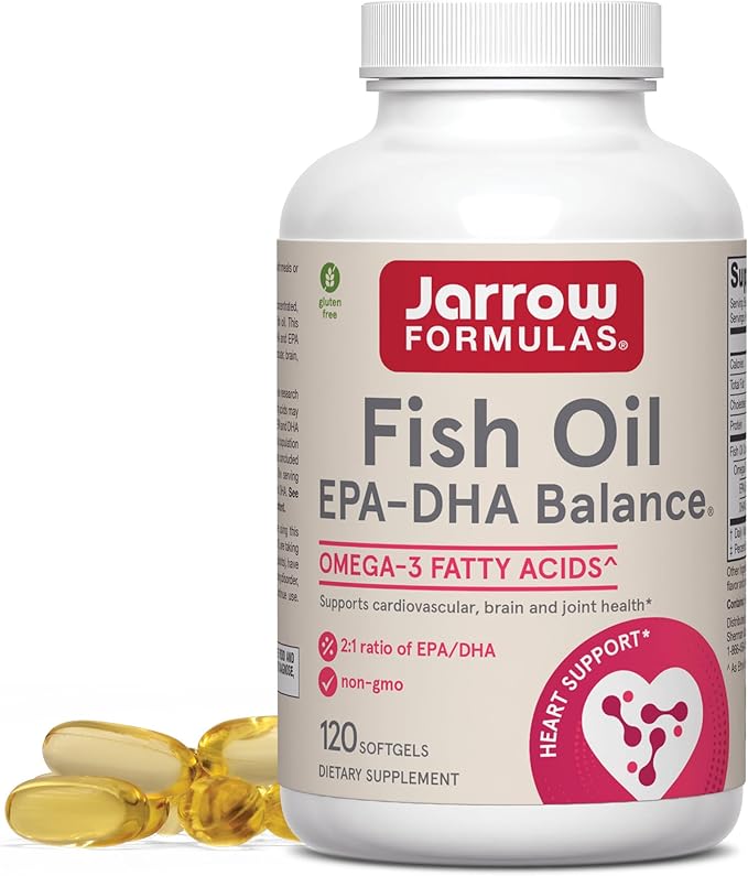 Jarrow Formulas® EPA-DHA Balance® 1200 mg Omega-3 Fatty Acids for Cardiovascular Support 120 Softgels 60 Day Supply