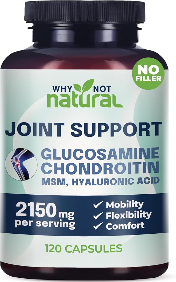 Why Not Natural Glucosamine Chondroitin MSM Joint Support Supplements - Knee Pain Joints Health Suppplement