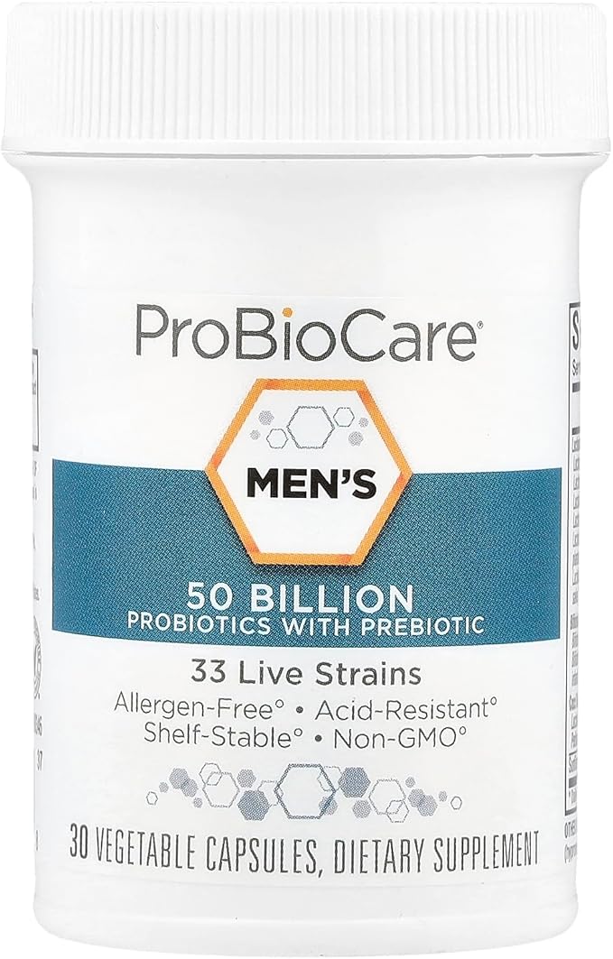 Probiotic for Men - 50 Billion CFUs - Supports Digestive Health (30 Vegetable Capsules)
