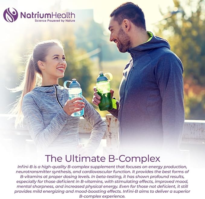 Nootropics Depot Infini-B Advanced B-Complex | Optimal Absorption &amp Bio-Availability | Enhanced Cognitive &amp Metabolic Support | 60 Capsules