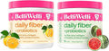 Daily Fiber Supplement Bundle with Collagen Probiotics &amp Electrolytes – Watermelon &amp Orange Yuzu Mandarin Flavors – Supports Digestive Health Gut Balance &amp Debloating – 32 Servings Total