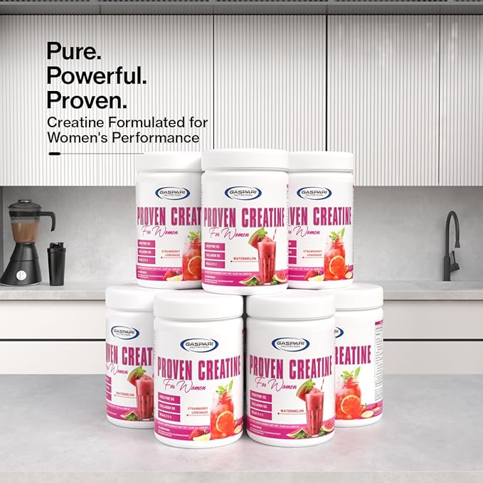 Gaspari Nutrition Proven Creatine for Women 5g of Creatine 5g of Collagen Vitamin C and Collagen Clean Natural Formula Electrolytes for Hydration (30 Servings Watermelon)