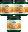 Swanson Vitamin C Powder 100% Pure Ascorbic Acid Immune System Support Skin Health Cardiovascular Health Antioxidant Supplement 1000 mg (per Serving) 1 lb. 454 g (3 Pack)