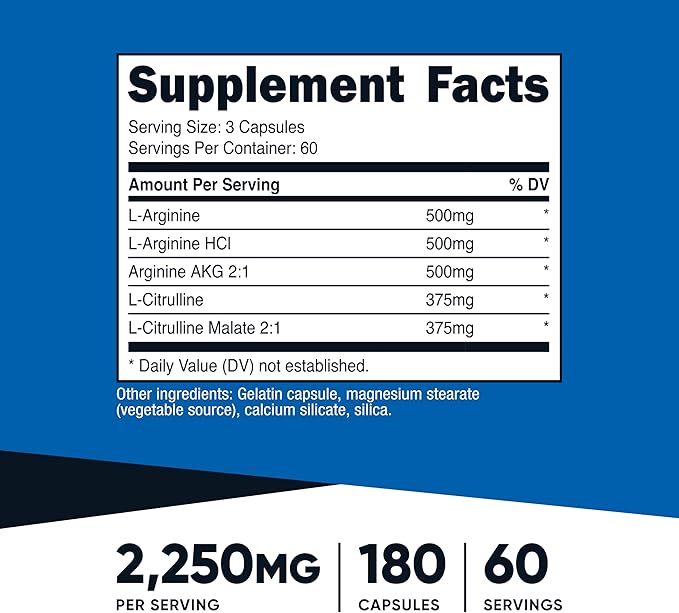 Nutricost Creatine 500 Grams Nitric Oxide 180 Capsules and ZMA 180 Capsules Bundle